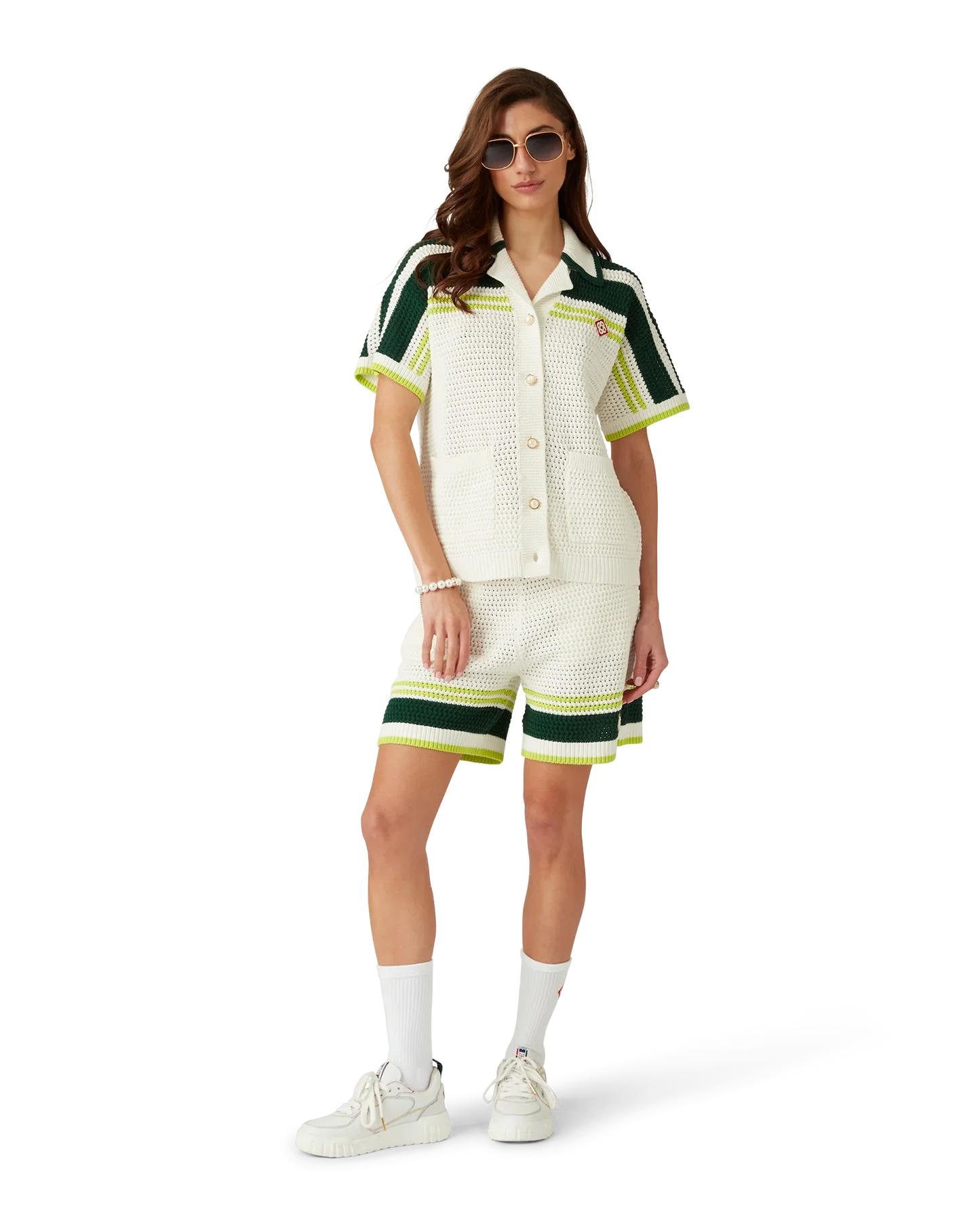 Shorts de tennis en crochet