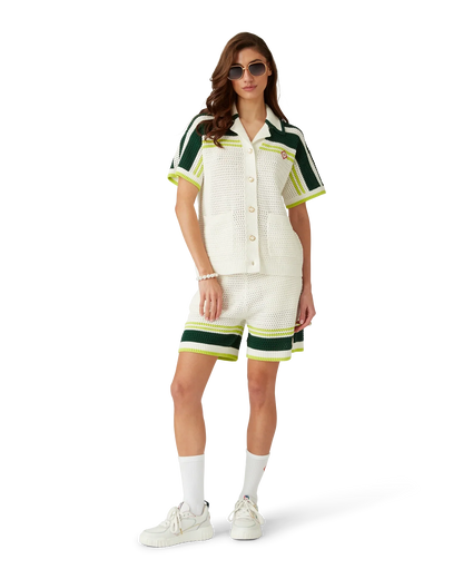 Shorts de tennis en crochet