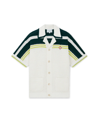 Chemise de tennis en crochet à manches courtes