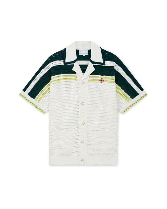 Tennis Short Sleeve Crochet Shirt