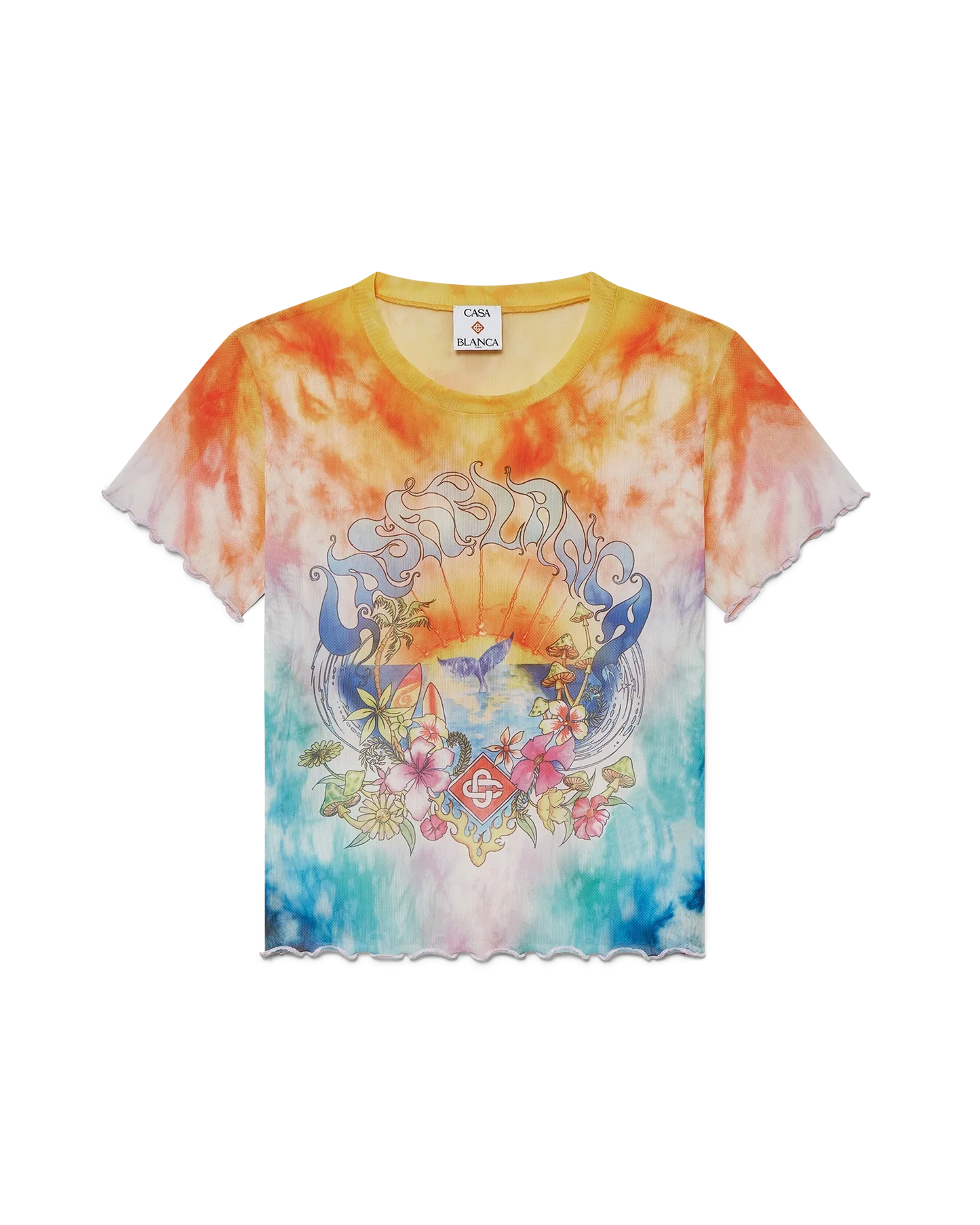 T-shirt à manches courtes en maille Tie-Dye « Surf Trip »