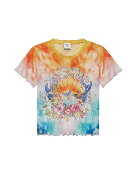 Surf Trip Tie Dye Mesh Short Sleeve T-Shirt