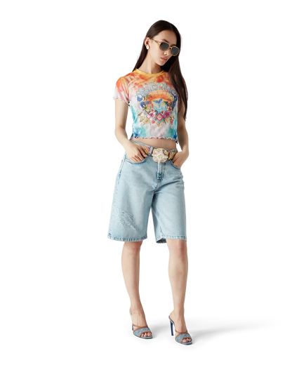 T-shirt à manches courtes en maille Tie-Dye « Surf Trip »