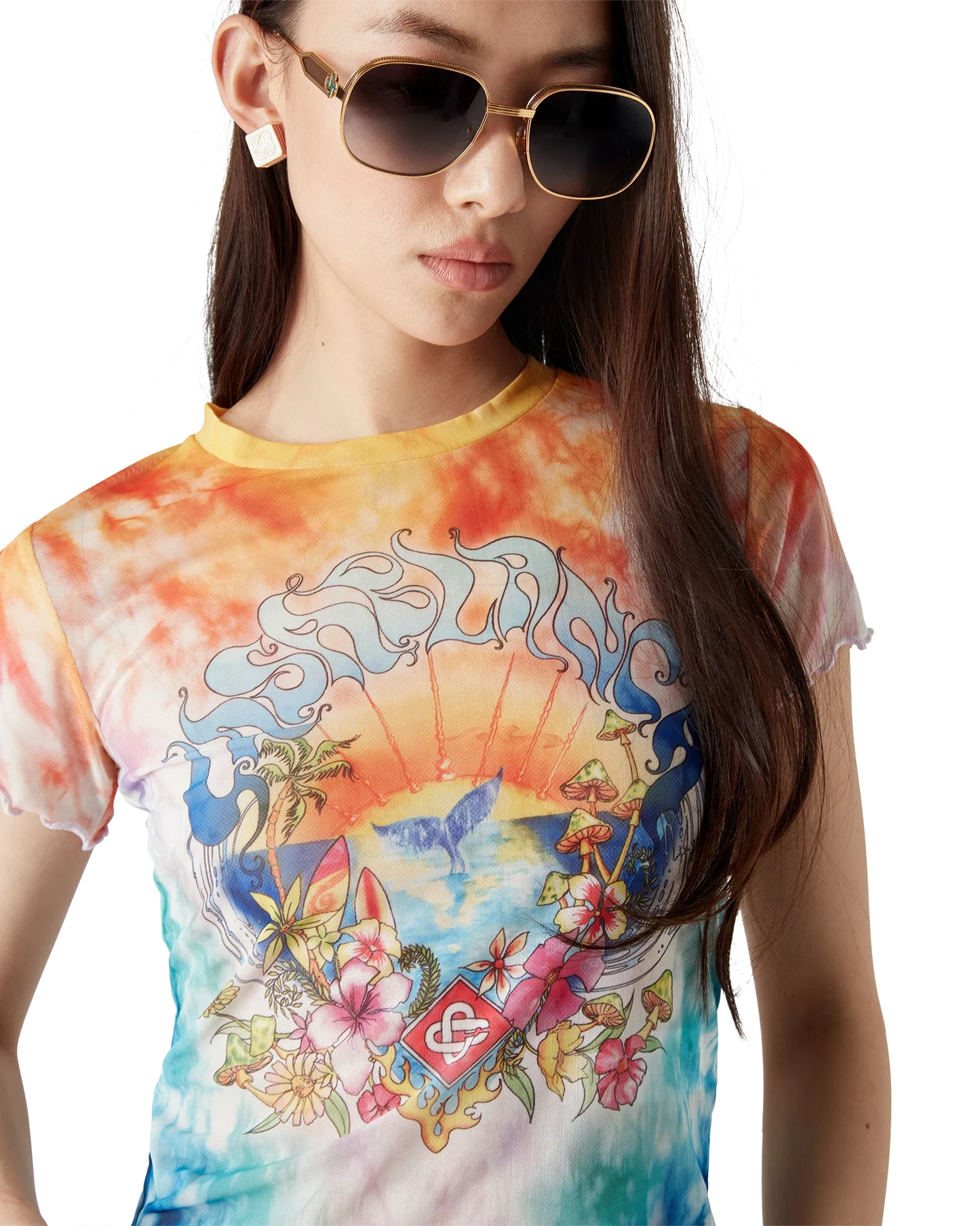T-shirt à manches courtes en maille Tie-Dye « Surf Trip »