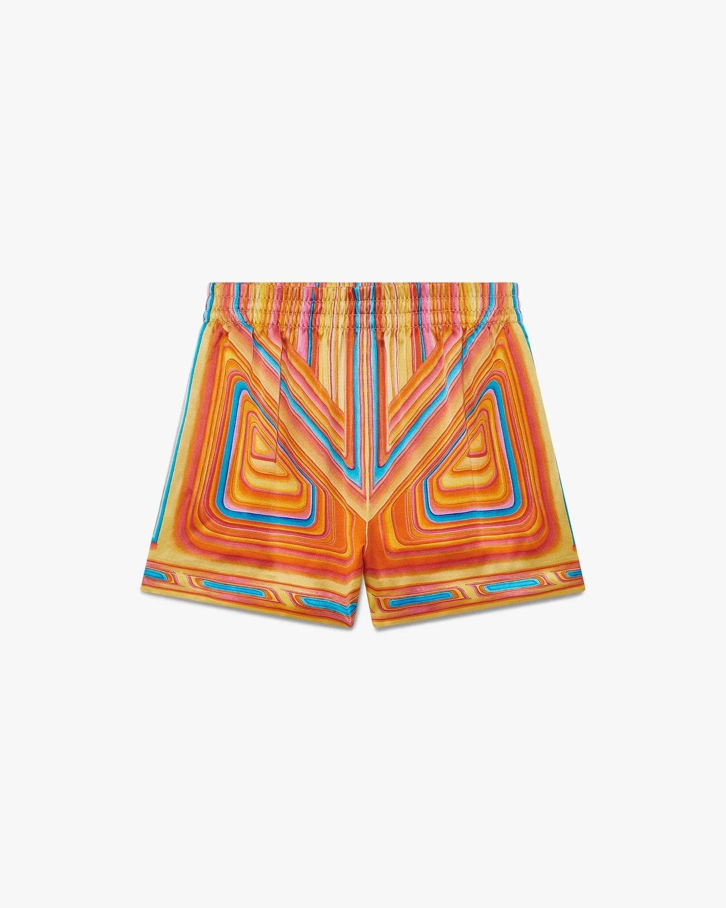 Short en soie taille basse
