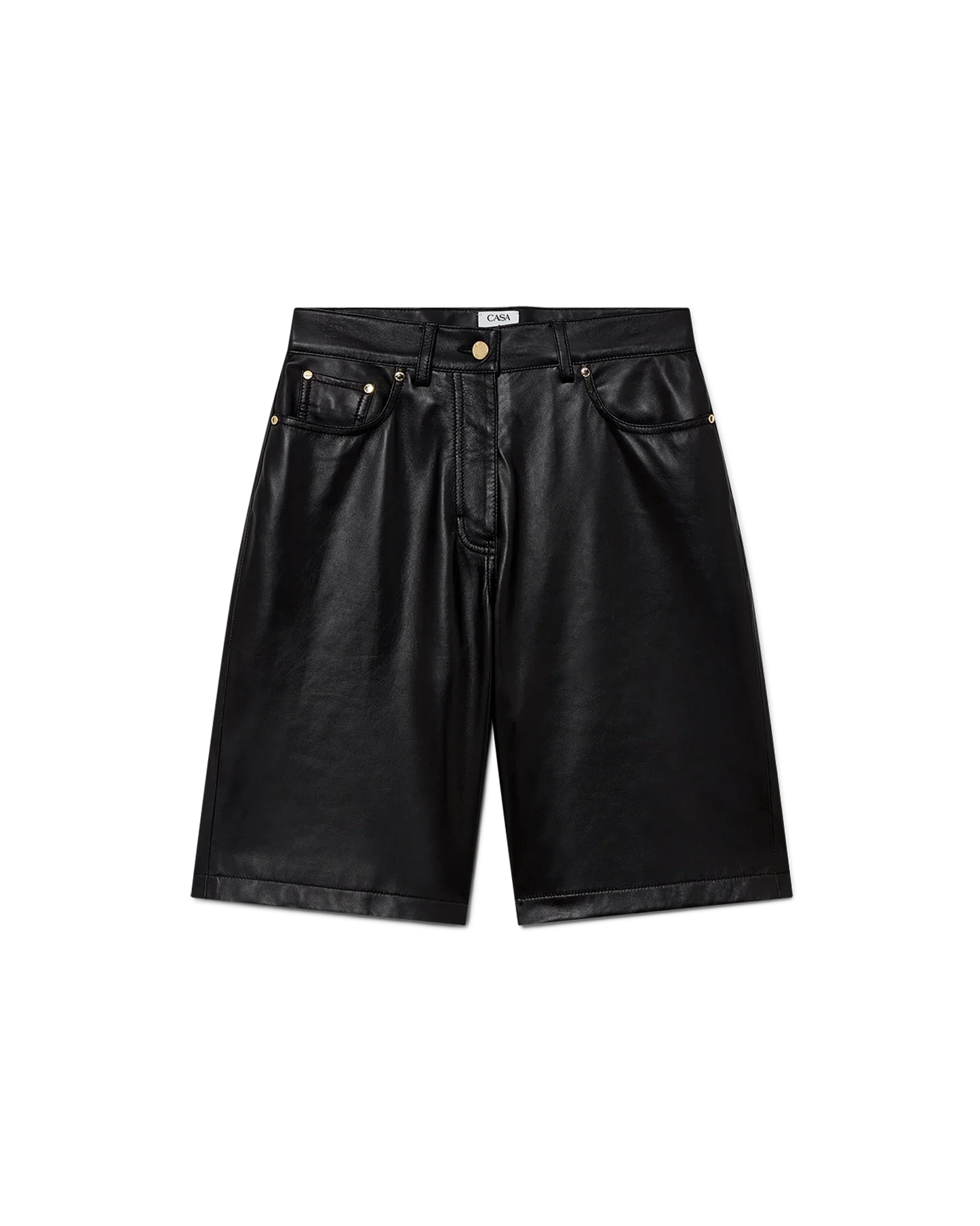 Shorts patineur en cuir