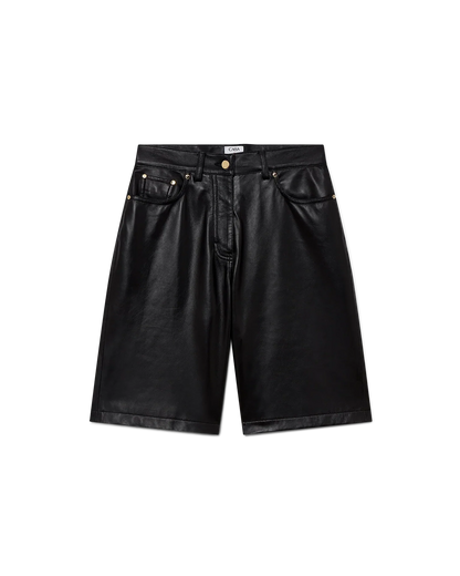 Shorts patineur en cuir