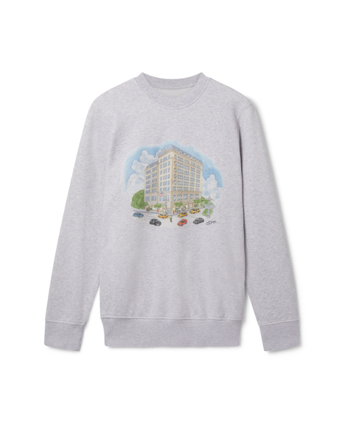 Sweat-shirt Fifth Avenue chiné gris