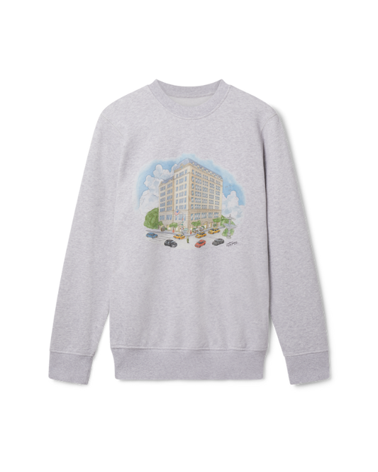Sweat-shirt Fifth Avenue chiné gris