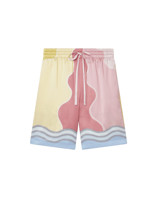 Soleil Levant Silk Shorts